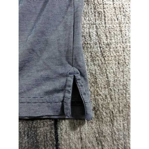 Travis Mathew Blocked Striped Polo Shirt Mens Lg Blue Gray Cotton Polyester - Picture 6 of 11